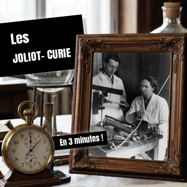 L'image est une miniature de vidéo sur laquelle se trouve le couple Joliot-Curie